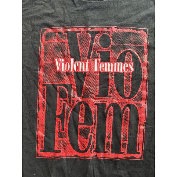 Vtg 1990s Violent Femmes Punk Rock Band Art Promo XL T Shirt Concert Tee RARE - Picture 5 of 5